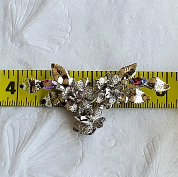 Vintage Sterling Silver Earrings & Brooch - Picture 6 of 6